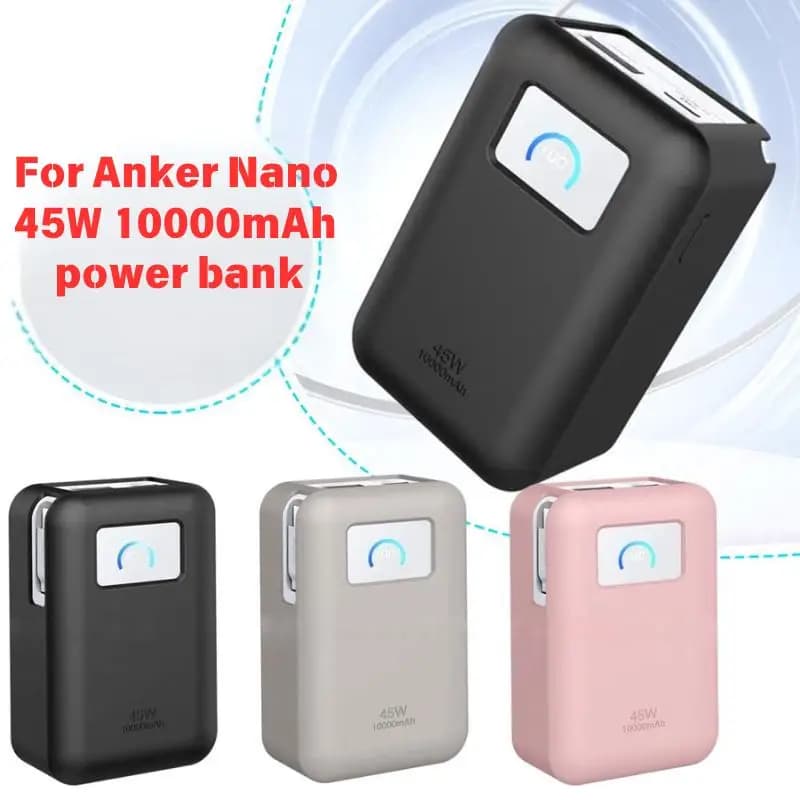 Dust Protection Case Cover For Anker Nano 45W 10000mAh Power Bank Anti Slip Anti Fingerprint Powerbank Silicone Protective Case
