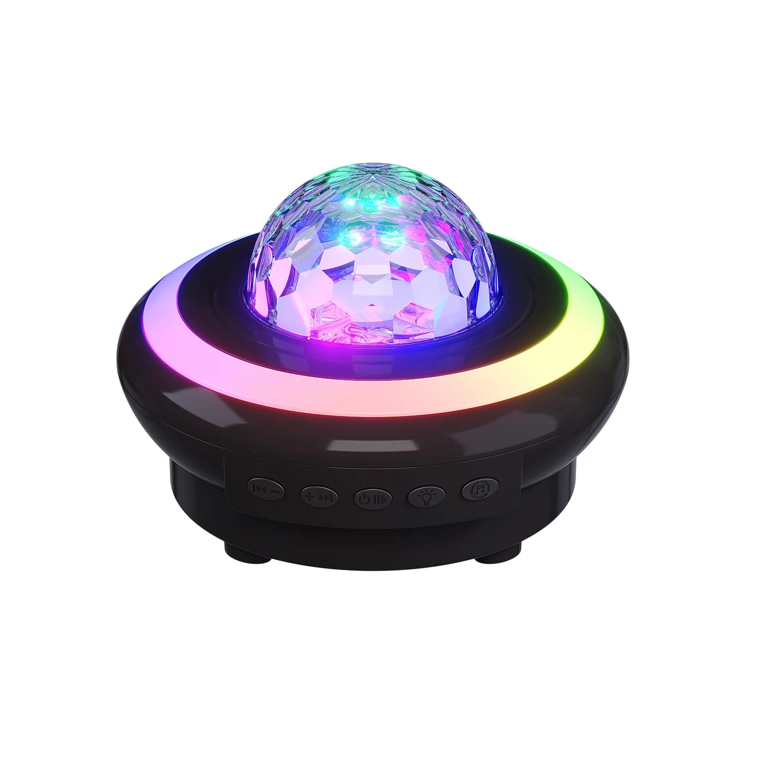 Vendita calda 2025 Nuova luce notturna rotante Altoparlante Bluetooth Proiettore cielo stellato Diodo luminescente Lampada da scrivania musicale