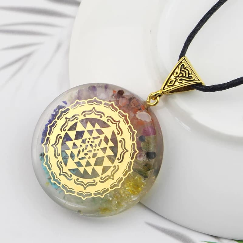 Retro chip colorati turchese naturale pietra di ametista energia pendolo amuleto collana di gioielli con ciondolo guarigione Reiki