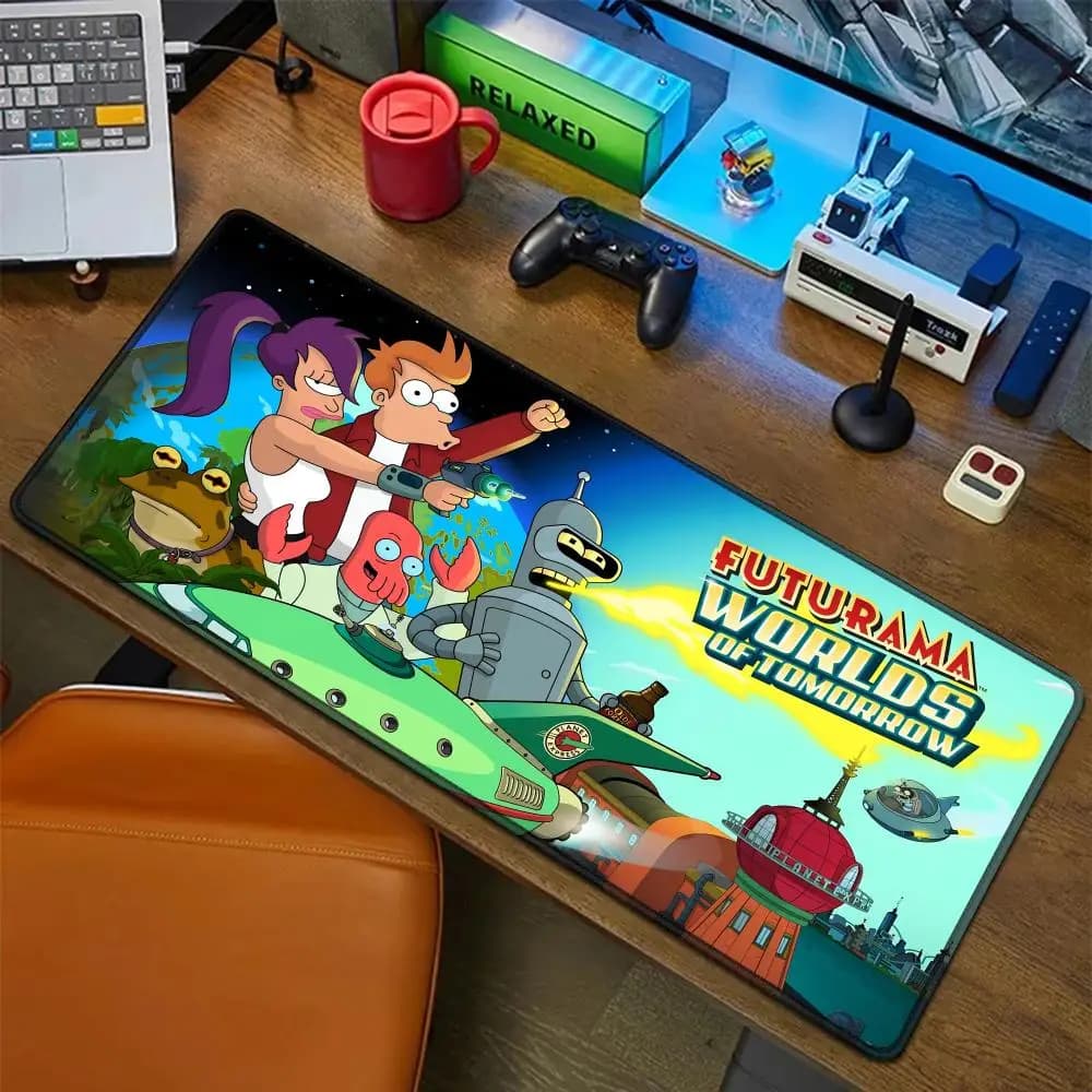 Futurama Anime B-Bender Tappetino per mouse Tappetino in gomma Laptop Xxl Tappetino per mouse Notebook Gamer Tavolo per computer Accessori da gioco