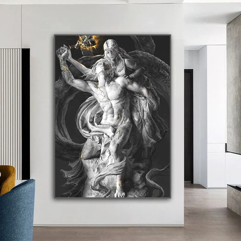 Classic Sculpture Pop Art Wall Canvas Painting Nordic Greek Aesthetic Art Poster Print Picture Living Room Home Decor No Frame