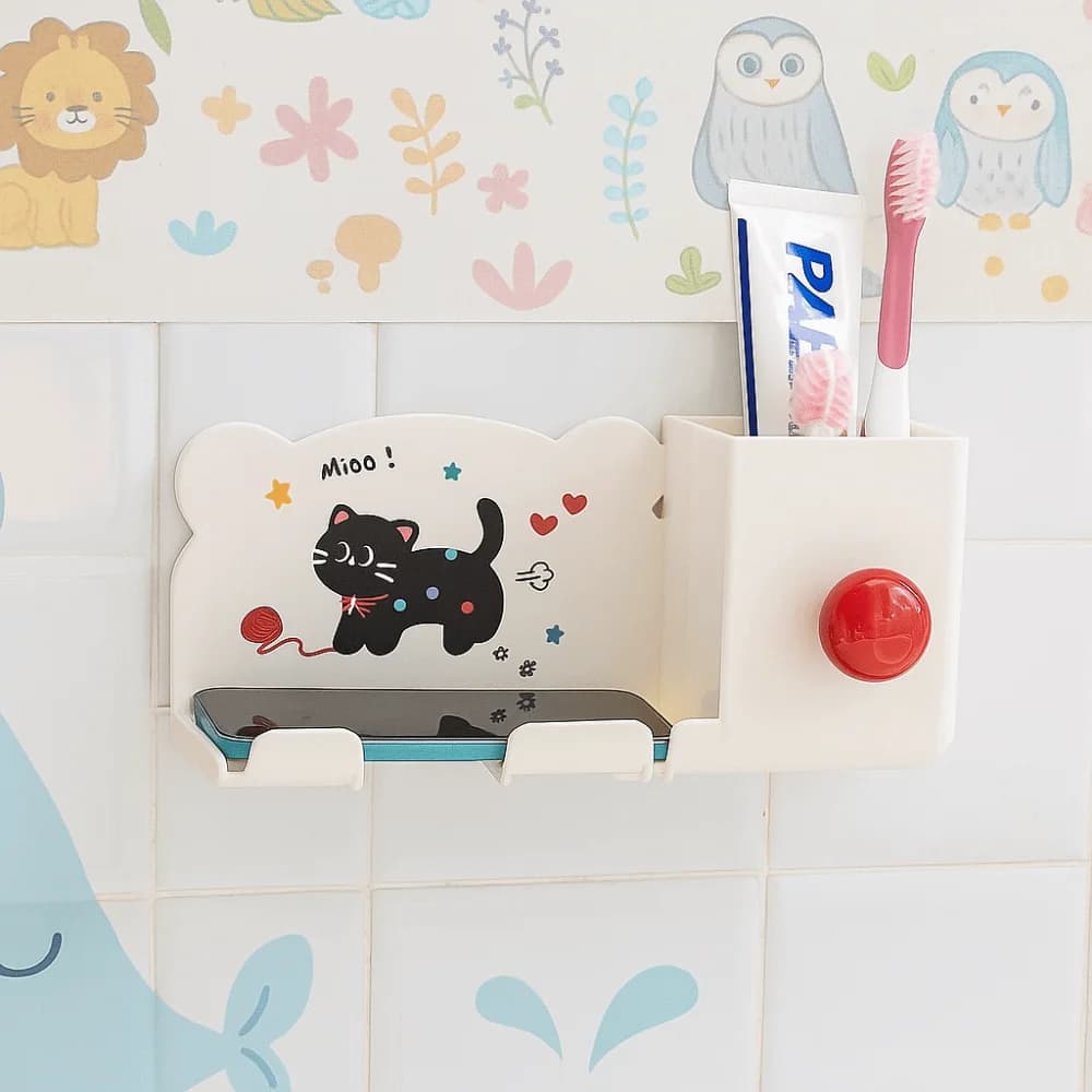 Waterproof Plastic Wall Hair Dryer with Cylinder Design, Reinforced Bathroom Holder for Hair Dryer
