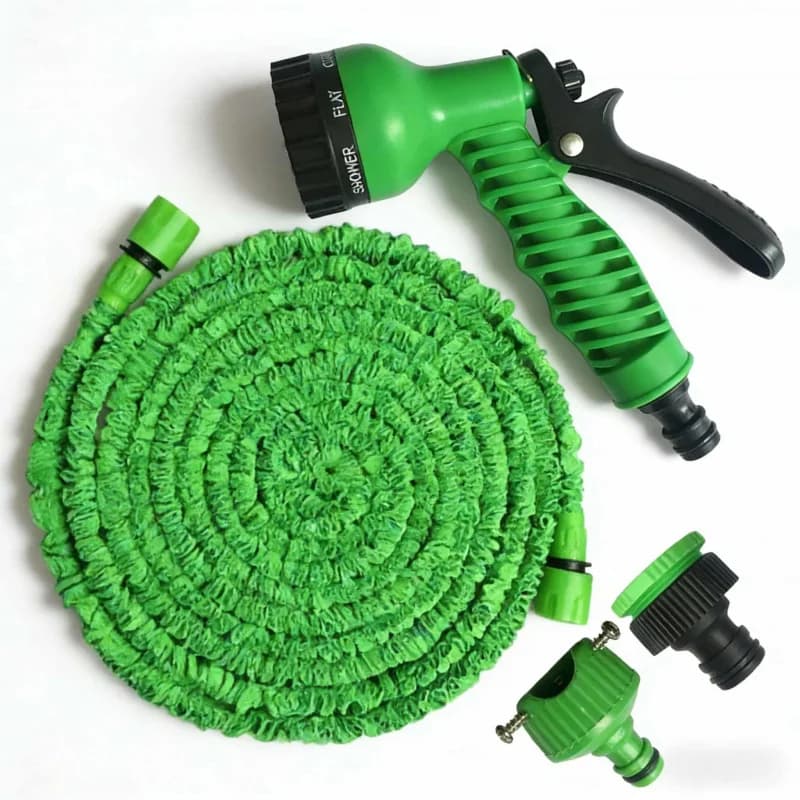 Magic Tool for Garden Irrigation and Car Washing, Set High Pressure Spray Gun with Foam Tank, Flexible Tube, Multifunction for Home Use