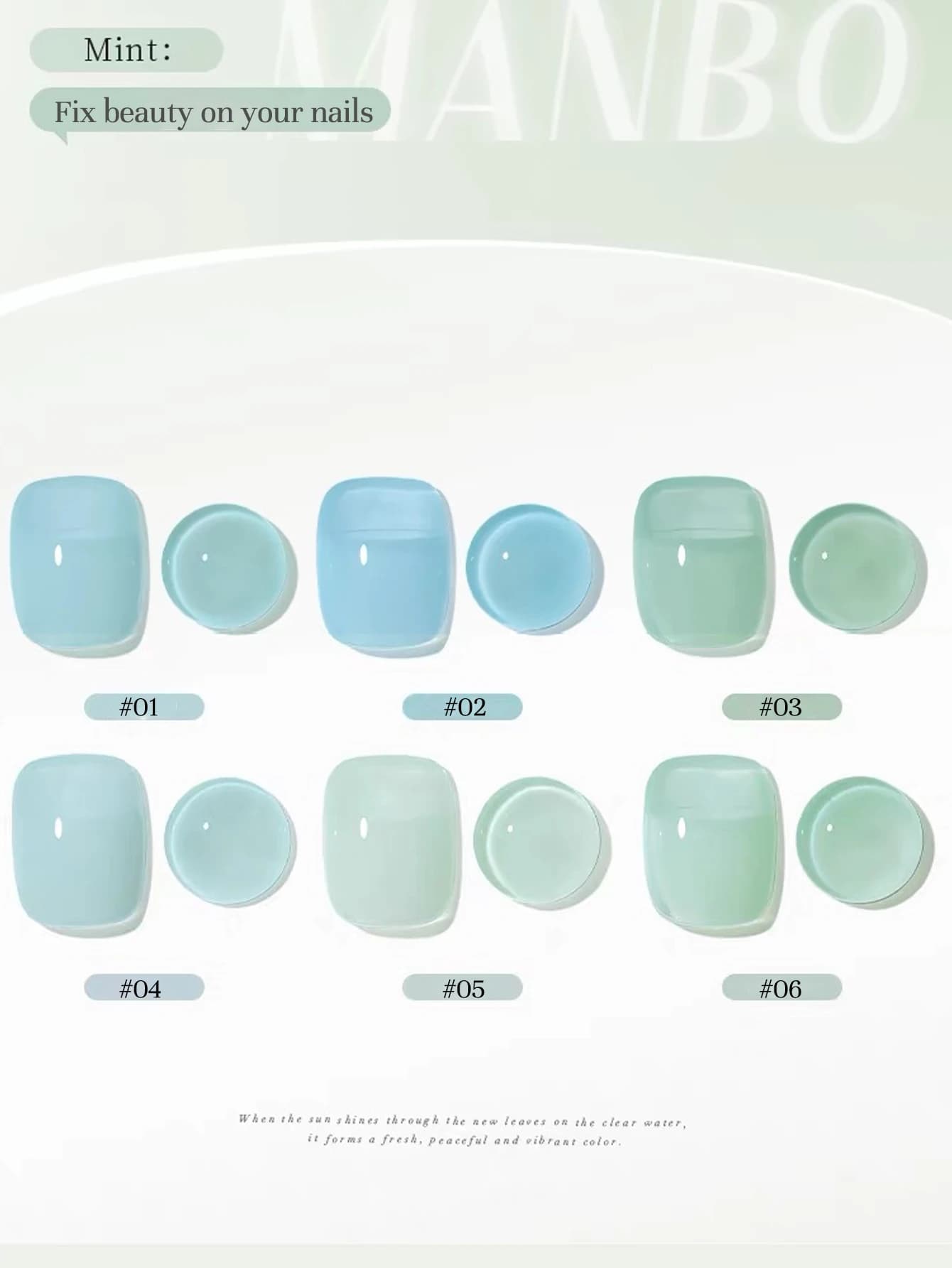1pcs SHAKA Haiyan Qingti Jelly Gel Nail Polish Mint Green Semi Transparent Nude Summer Whitening Versatile Nail Enhancement Art