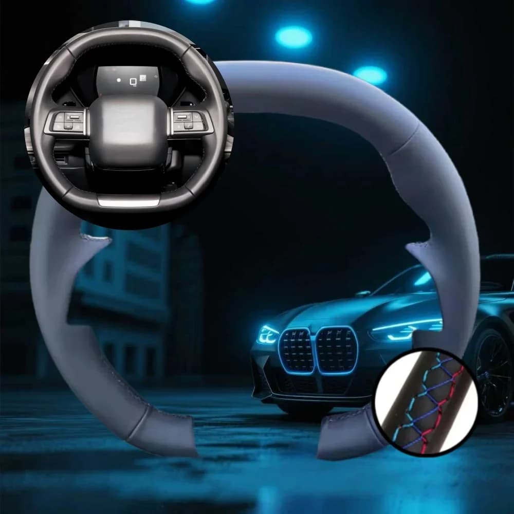 Coprivolante per auto personalizzato per Citroen C5 X C5X 2021 2022 Accessori auto antiscivolo Coprivolante cucito a mano