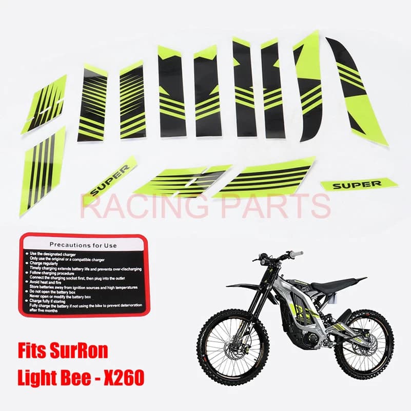 Decalcomania Accento Battery Decalcomania Graphical Kit for Light Bee Sur-Ron/Surron/Surron/Sur Ron S/X Segway X160 / X260 Dirt Electric Bike