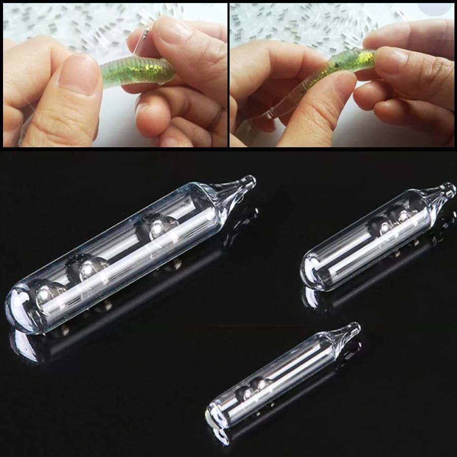 30 pz 2/3 Perline Richiamo Jig Sonagli per Esca Morbida 3mm 4mm 5mm Tubo di Vetro Sonaglio Scuotere Attirare Fly Tie Legare Accessori Per la Pesca