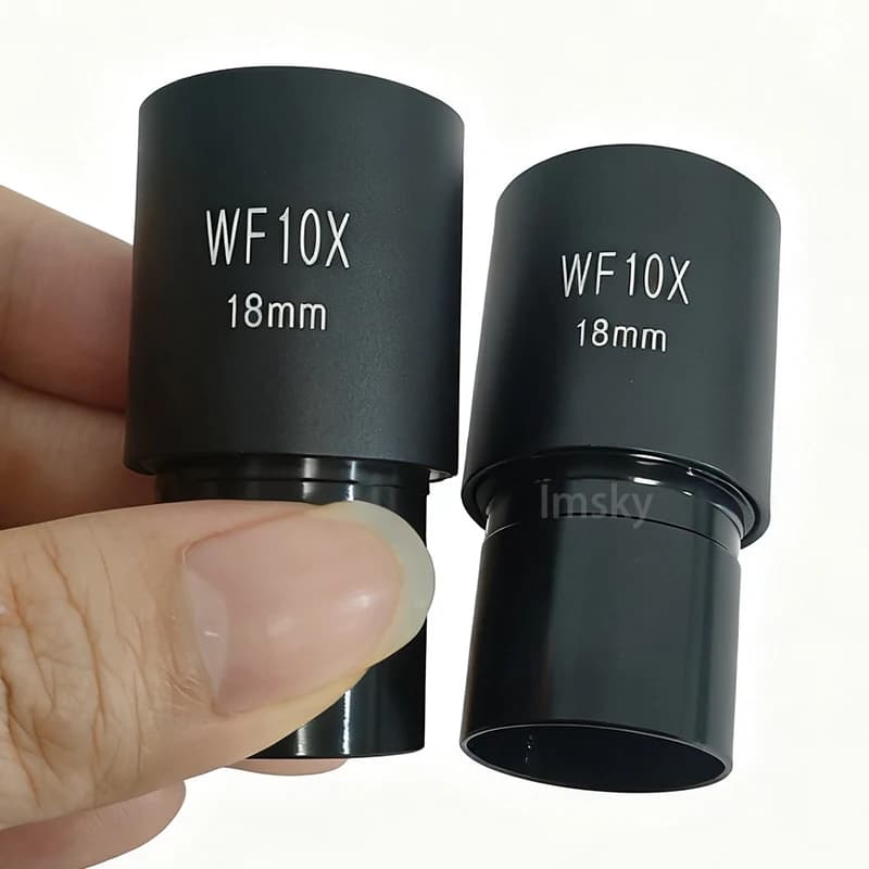 WF10X ampio campo oculare vista sul campo 18mm per microscopio biologico lente ottica oculare 23.2mm dimensioni di montaggio