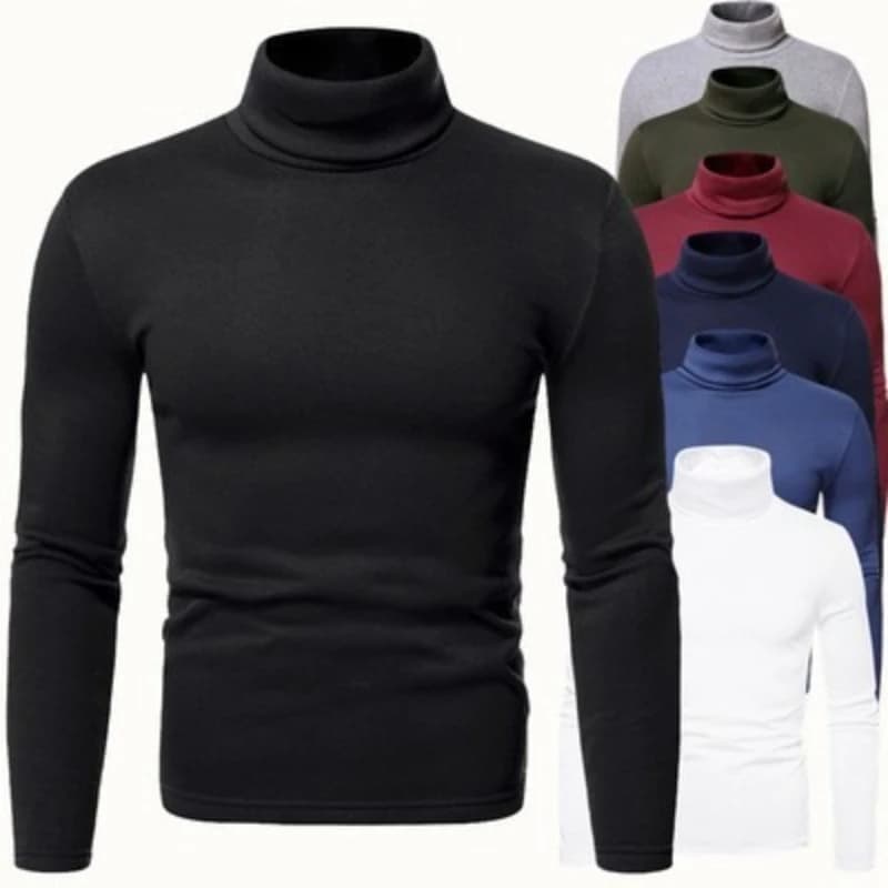 Felpa con cappuccio moda autunno inverno per uomo tinta unita con pullover in pile T-shirt a collo alto da uomo camicia base decorativa felpa con cappuccio in pile