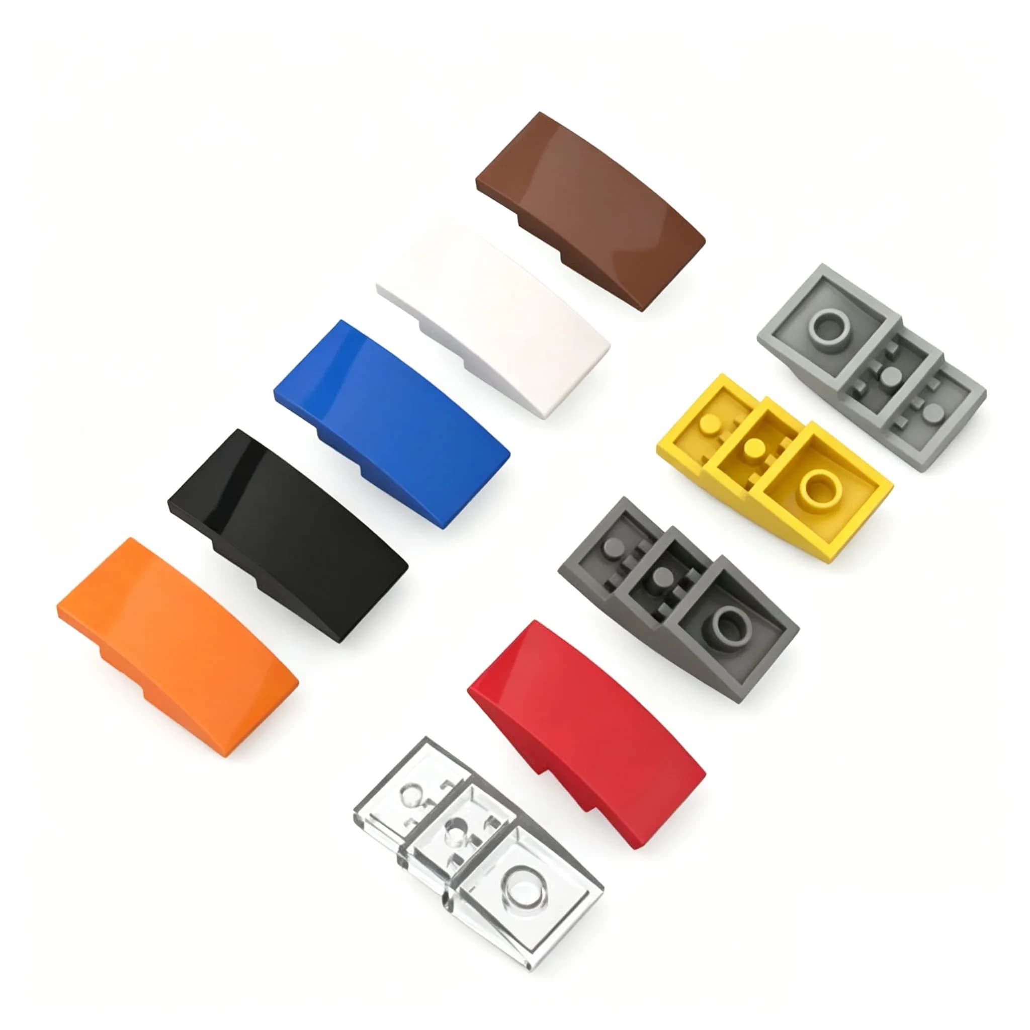 10Pcs 93606 Curved 4x2 Building Blocks Kit Slope Educational House Bricks Particle Puzzle Idea Toys Children Birthday Gifts