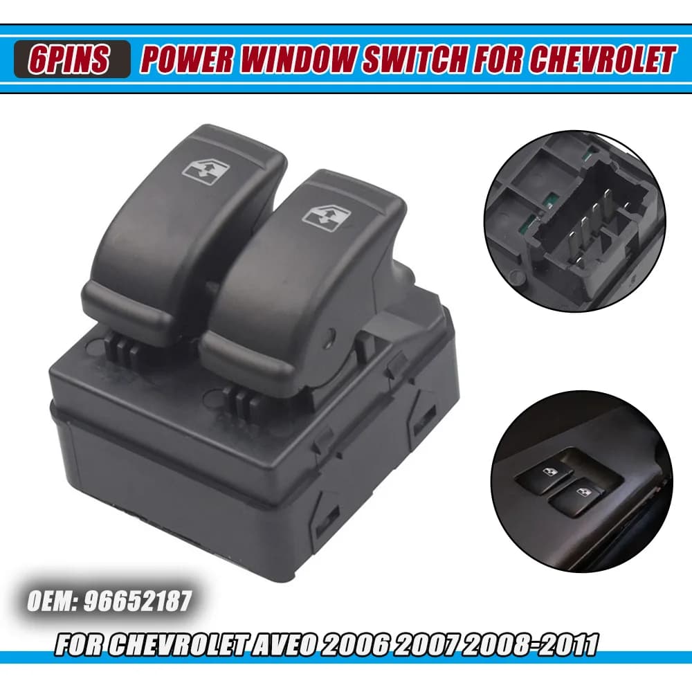Nuovo interruttore di comando alzacristallo anteriore sinistro per Chevrolet Lova Aveo Barina G3 96652187