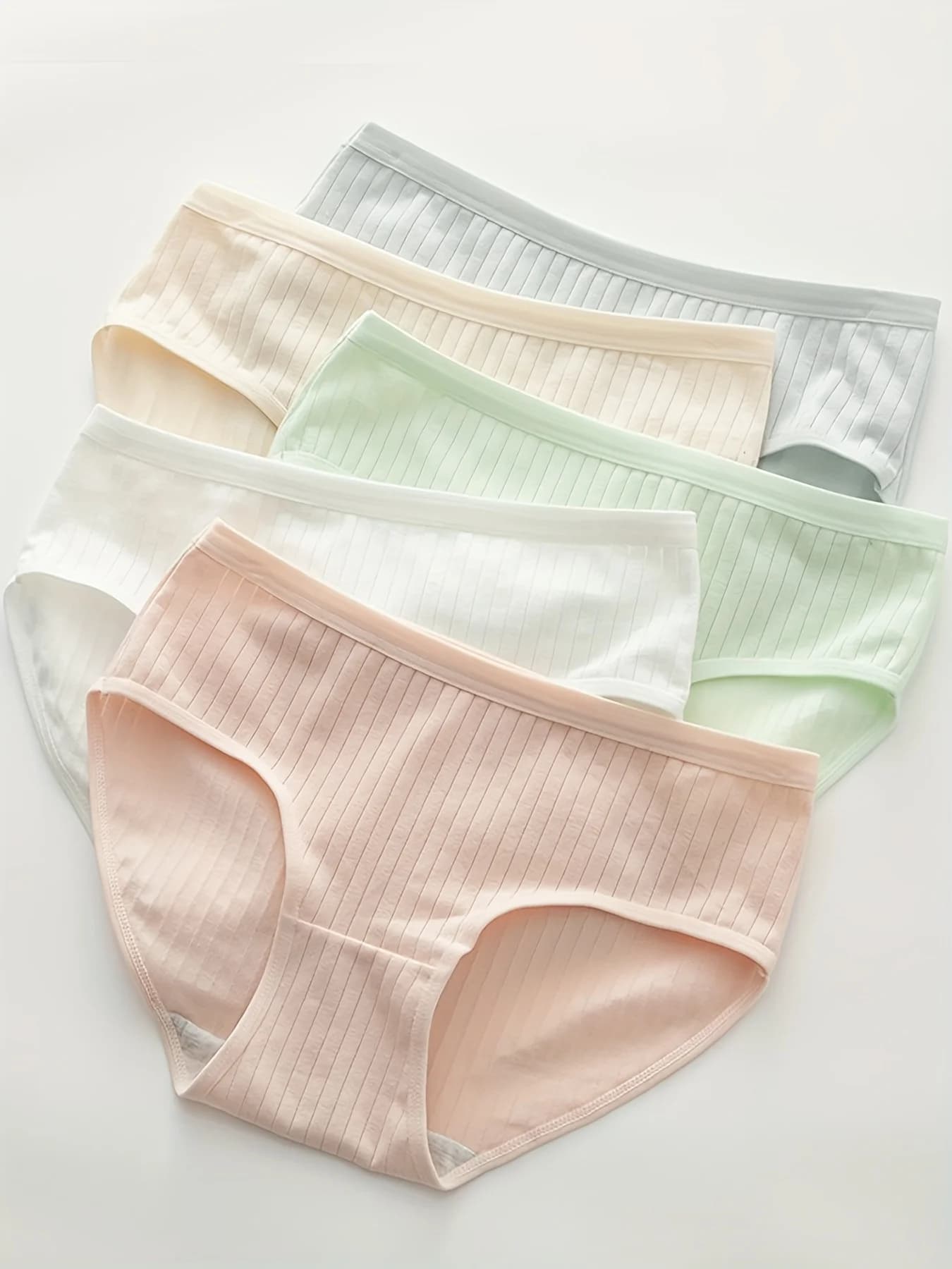 5 outfit casuali per ragazze giapponesi e coreane, tinta unita, comodi e carini, slip a triangolo per ragazze.