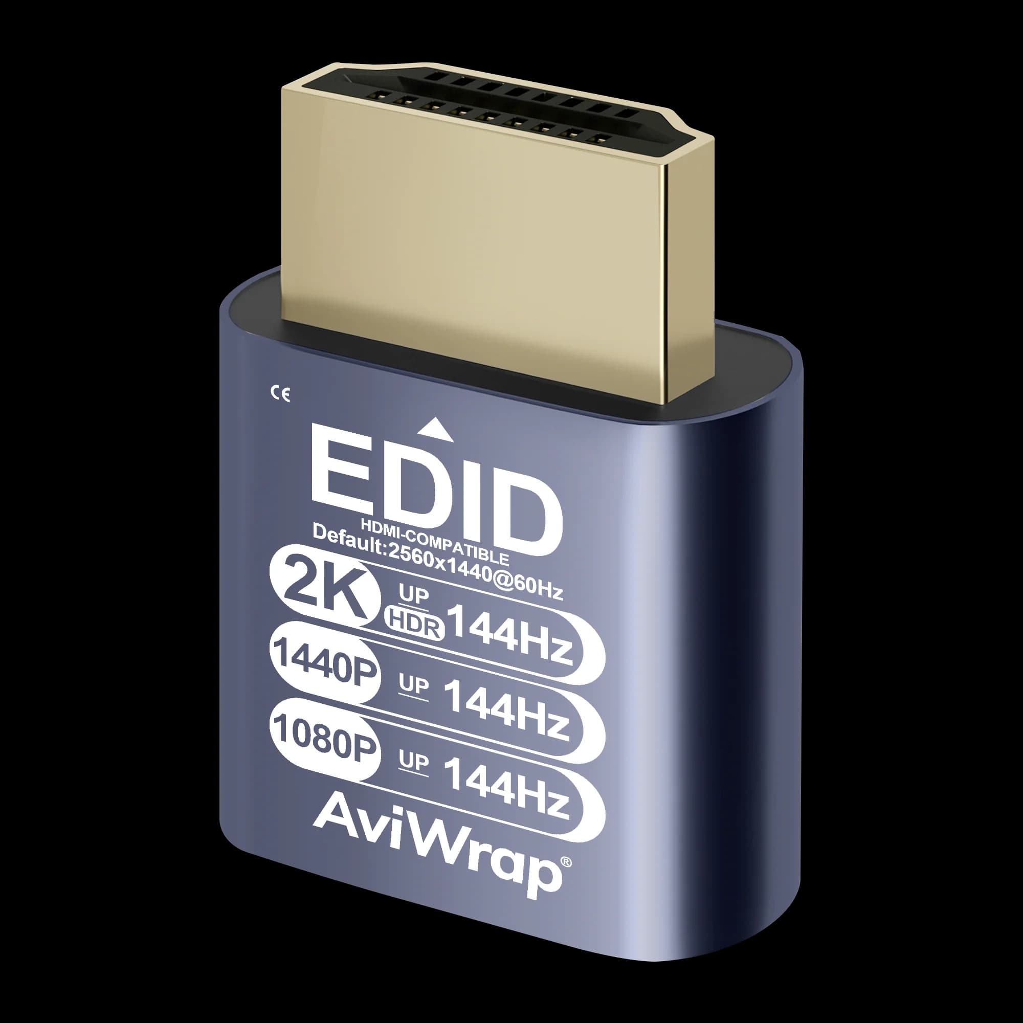 HDMI 2.1 Dummy Plug,HDR EDID Emulator,Headless Adapter,Supports 1440p/1080p@144Hz for PC,VR & Cryptocurrency Mining