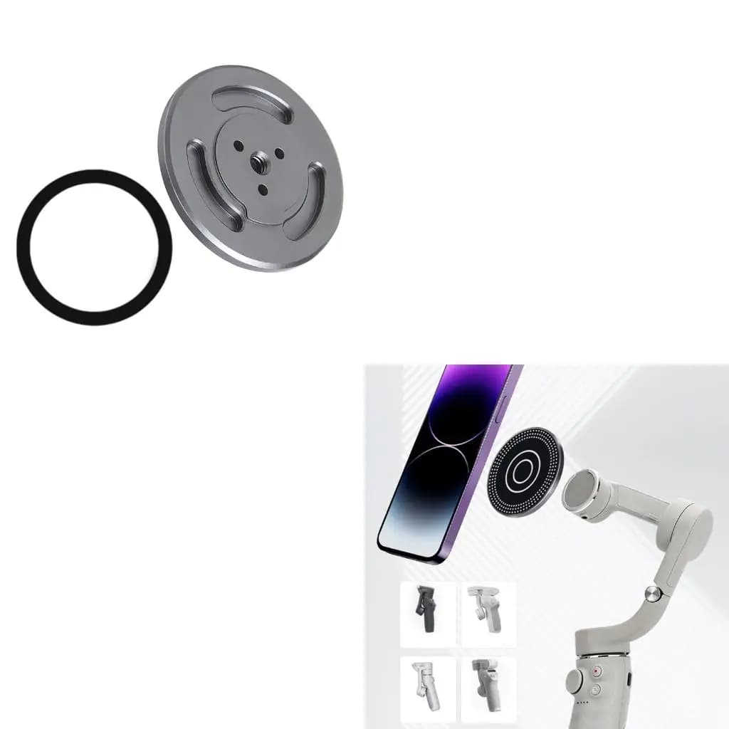 Phone Holder Base 1/4in Thread Aluminum Anti Slip Mount Base for Tripod Adapter Ball Head Gimbals Phone Stand