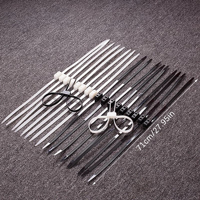 1Pcs Flex Cuffs Plastic Nylon Disposable Zip Tie Handcuffs Toughness Cable Handcuff Public Security Enforcement Gardening