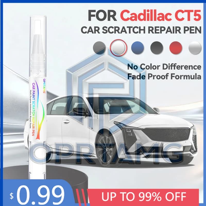 2026 Hot Car Paint Repair Pen Touch Up Scratch Remover DIY Auto Accessories For Cadillac CT5 White Red GEJ Cyan GGX Black CADGB