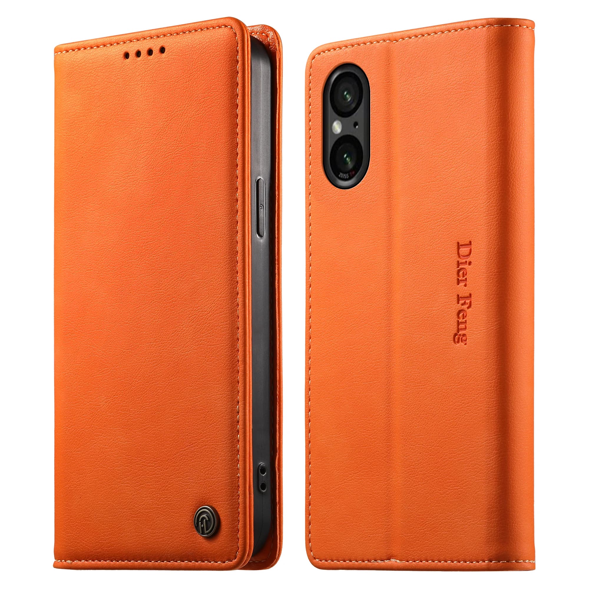 Custodia a Portafoglio con Blocco RFID per Sony Xperia 1 VII 10 VI 5 V, con Funzione Stand, Antiurto, in Pelle PU Protettiva