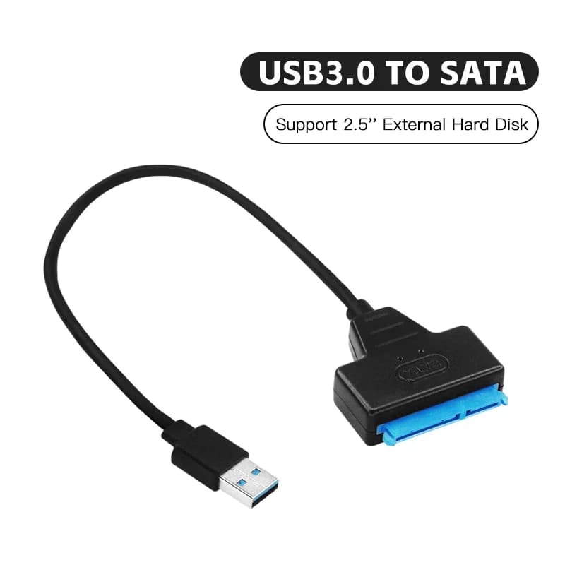 Supporto cavo da USB 3.0 a SATA Cavo adattatore per disco rigido SSD HDD esterno da 2,5 pollici Convertitore connettore computer