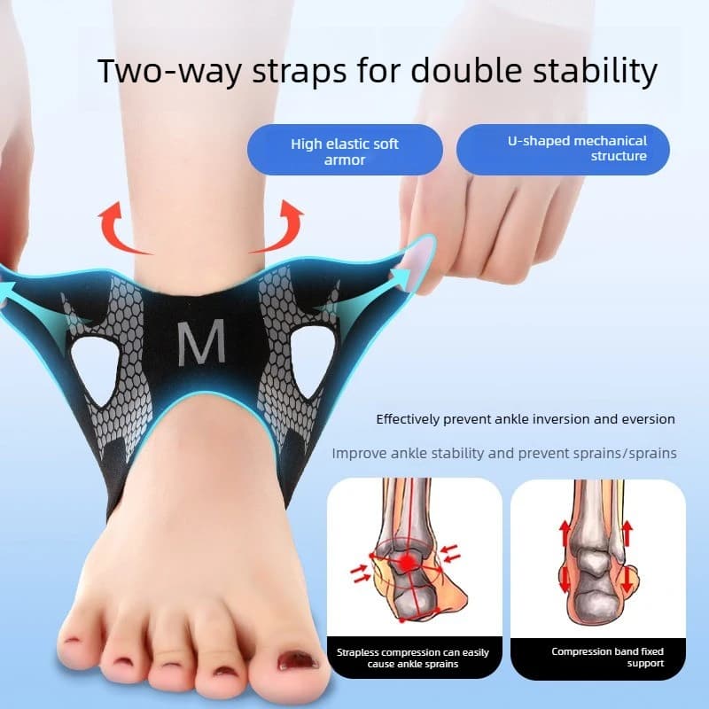 Cavigliera Regolabile per Sport – Tecnologia Honeycomb Armor con Cinghie Bidirezionali – Previene Distorsioni e Migliora la Stabilità – Uomo Donna