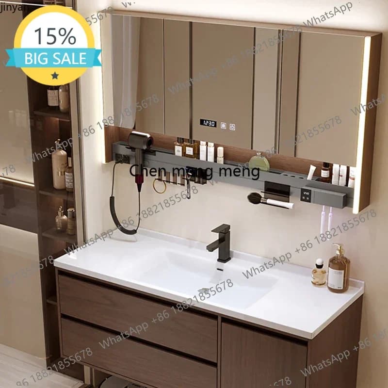J07 Lavabo Mobili per WC Vintage Vanity Light Armadietti a specchio Deposito Bagno Muebles Para El Hogar Mad✦ Mobili per la casa