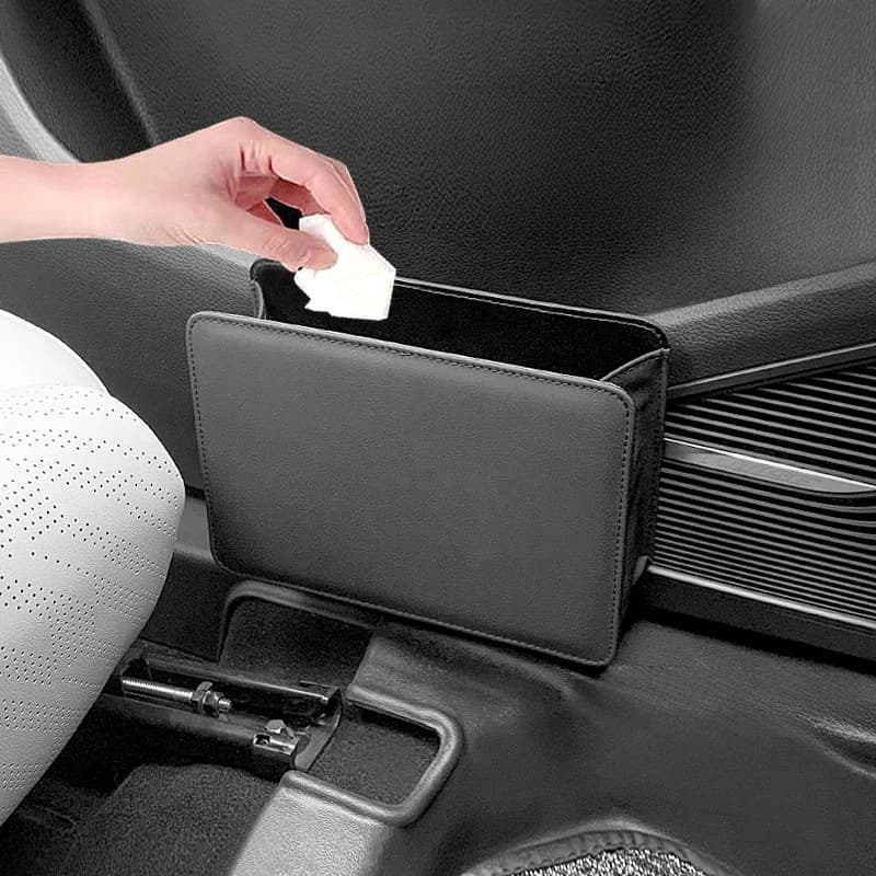 Car Back Hanging Storage Bag Anti-Pressure Vehicle Interior Decoration Waste Paper Basket Door Storage Box Stackable