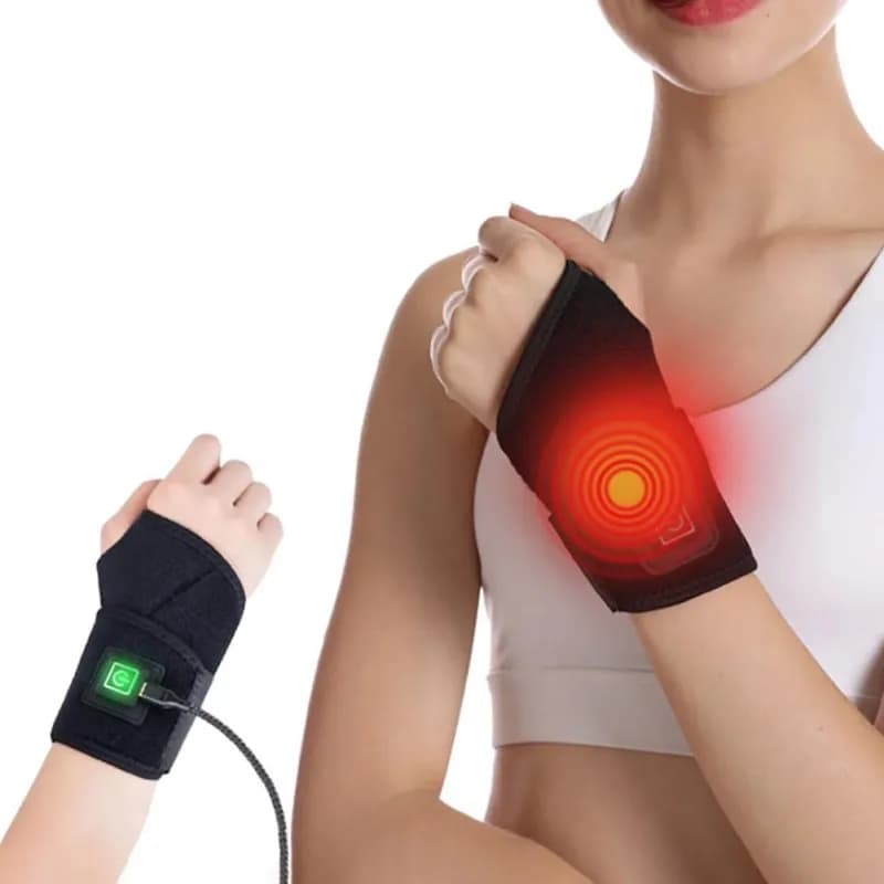 Protezione per il polso riscaldante Protezione sportiva Manicotto di supporto traspirante Strumento per tutore per articolazioni della mano Dispositivo sanitario per il calore