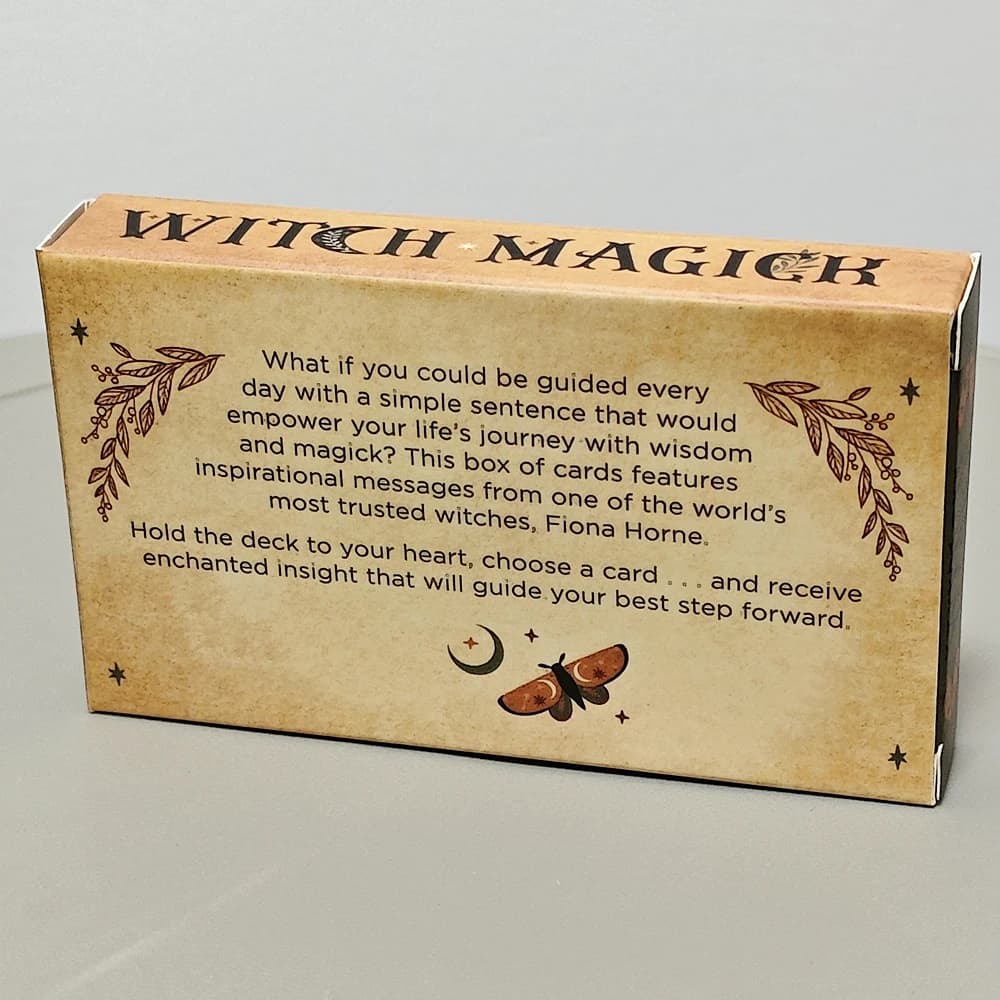 Witch Magick Oracle Deck 10,3 * 6 cm 40 carte di ispirazione con parole chiave