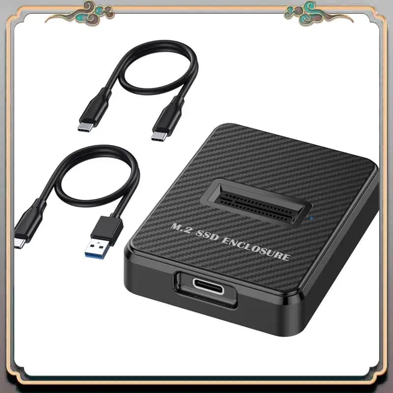 Box esterno per SSD M.2 A46M-10Gbps a singola baia, custodia per disco rigido SATA NGFF/NVME M.2, docking station per SSD.