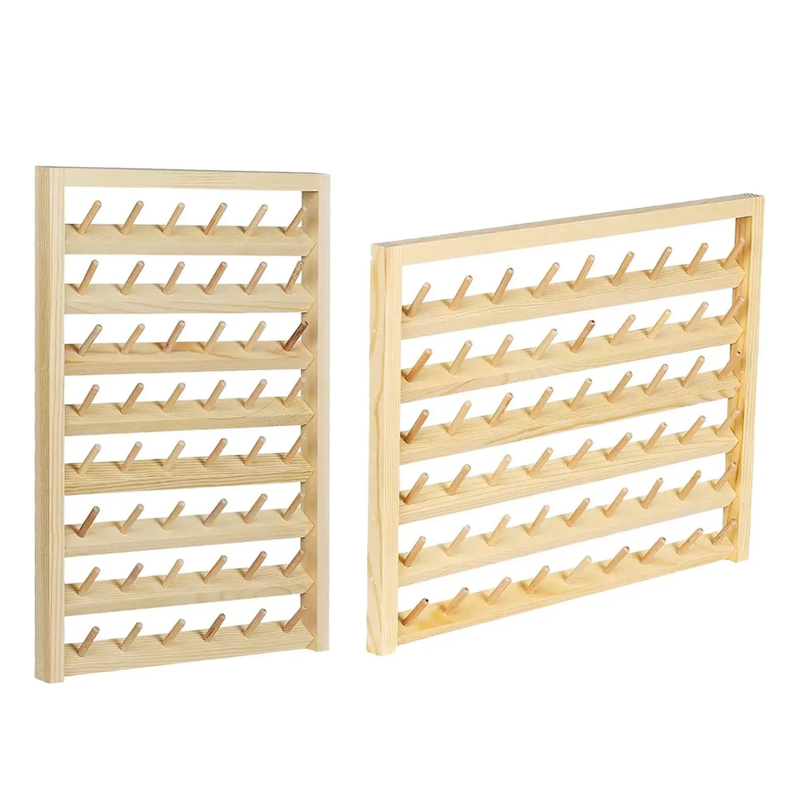 Beech Wooden Thread Rack Organizer Large Spool Holder Storage Shelf for Sewing Threads Room