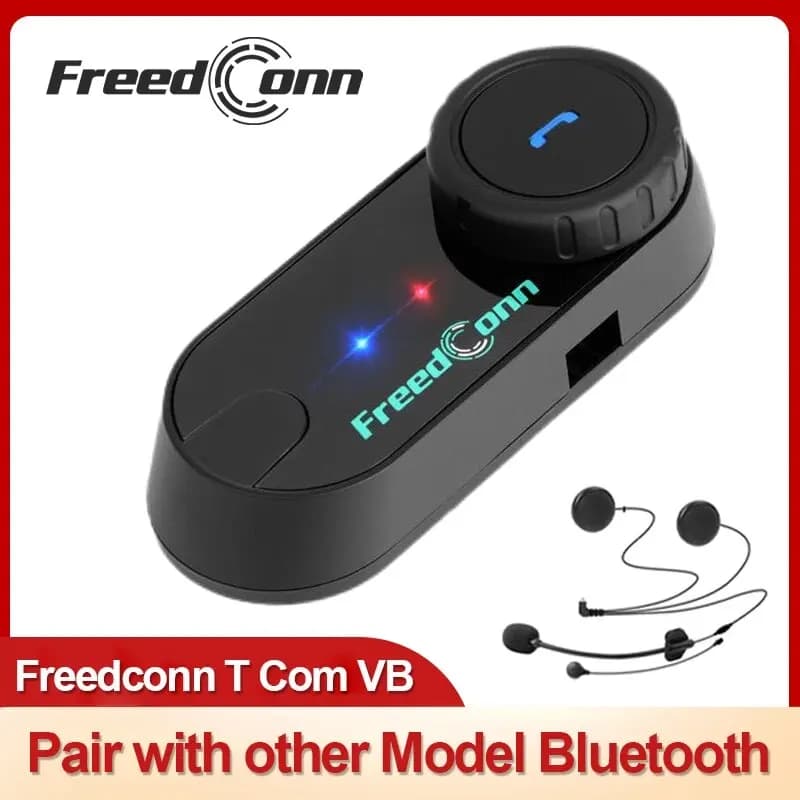 Freedconn Motorcycle Helmet Headset Stereo Bluetooth Hands Free Call Wireless Communication Interphone Music Sharing 6 Riders