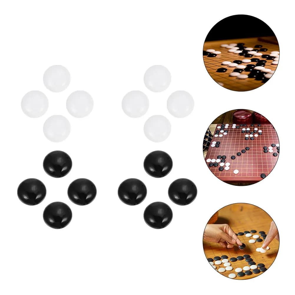 Set di Pietre per Scacchi in Ceramica Liscia per lo Sviluppo Cognitivo, Accessori per Giochi da Tavolo per Casa e Scuola