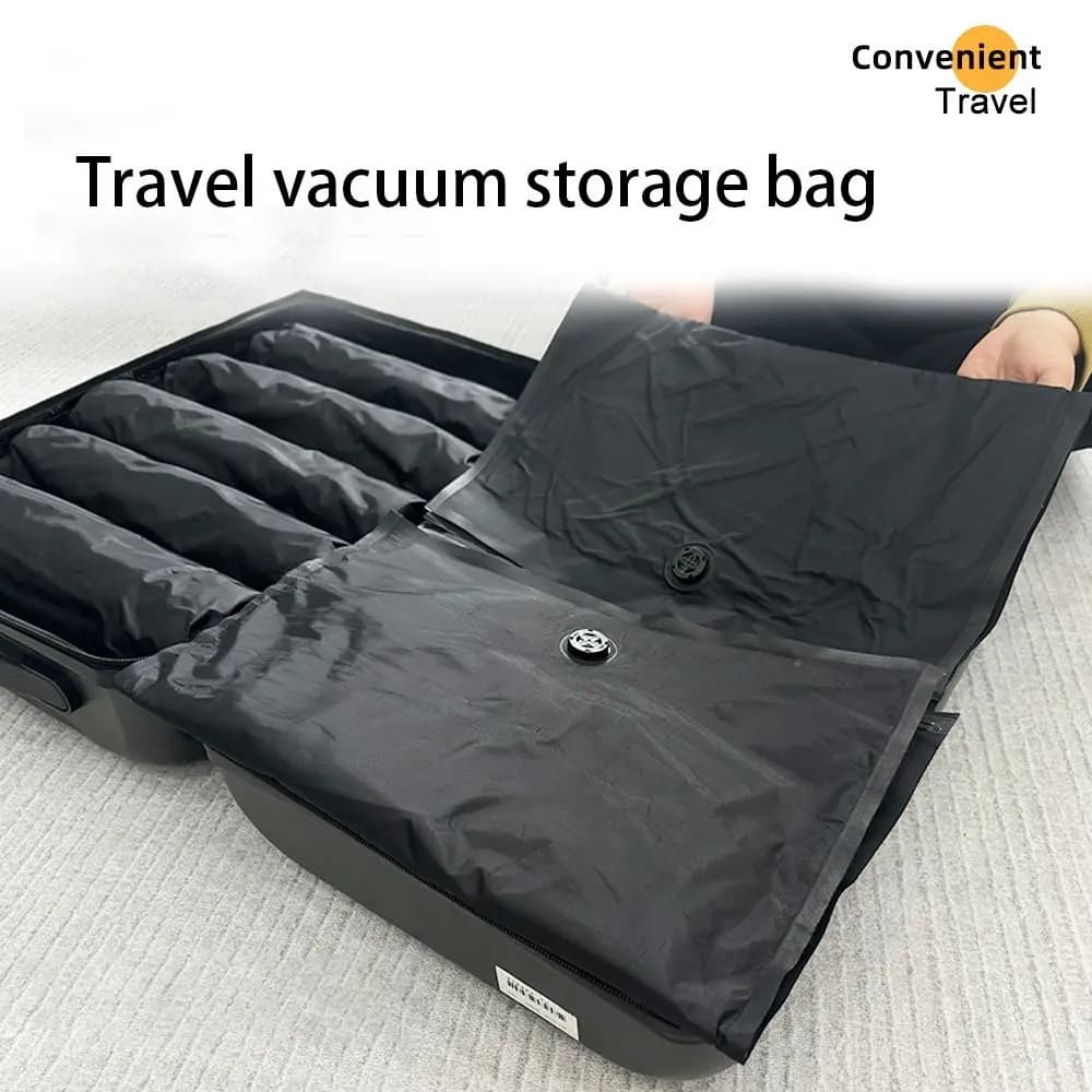 New Reusable Hand Roll Vacuum Bags Dustproof Space Saver Vacuum Compression Bag Portable Luggage Vacuum Storage Bag for Travel