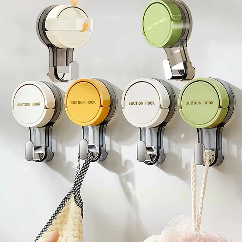Gancio a ventosa da parete, senza foratura, rimovibile, impermeabile, per asciugamani, bagno, cucina, senza lasciare tracce, riutilizzabile.