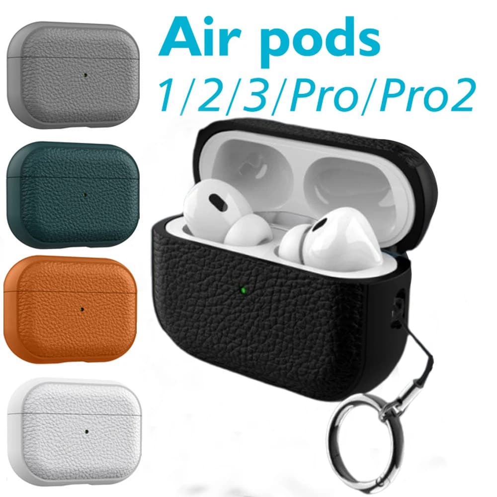 Custodia protettiva per Apple Airpods 4 3 AirPods Pro 1 2 Custodia per auricolari wireless Custodia in pelle per Air Pods Pro Borsa per cuffie