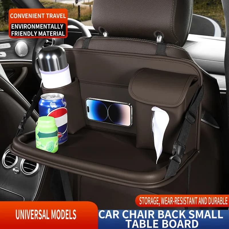 Cross-border Car Seat Back Storage Rack for Children, Car-Mounted Tissue Box, Foldable Rear Seat Table for Writing and Tablet
