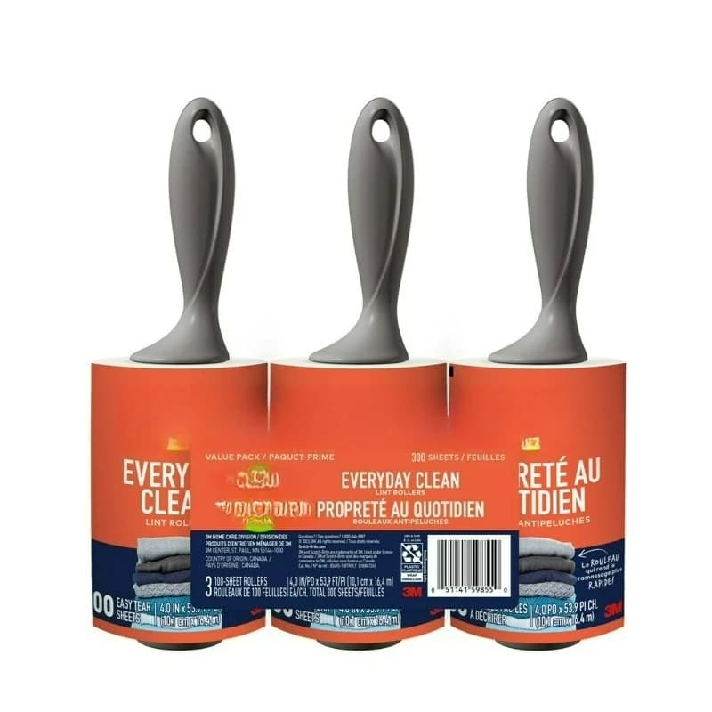 Confezione combinata di rulli levapelucchi Everyday Clean, 100 fogli per rullo, 3 rulli