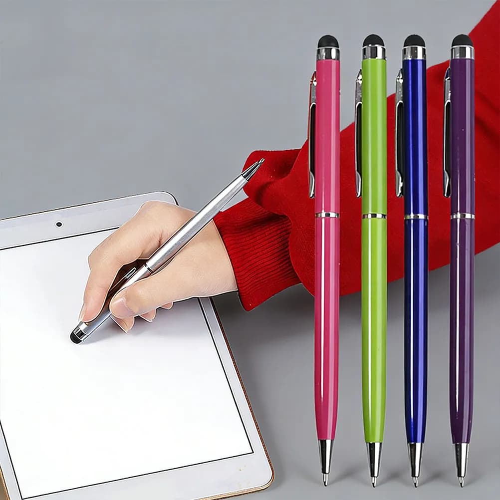 Set di 12 Penne Stilo Capacitive Premium per Tablet e Telefono, Ideali per Disegno, Prendere Appunti, Email, Giochi, Marcatura Documenti, Design Leggero e Sottile