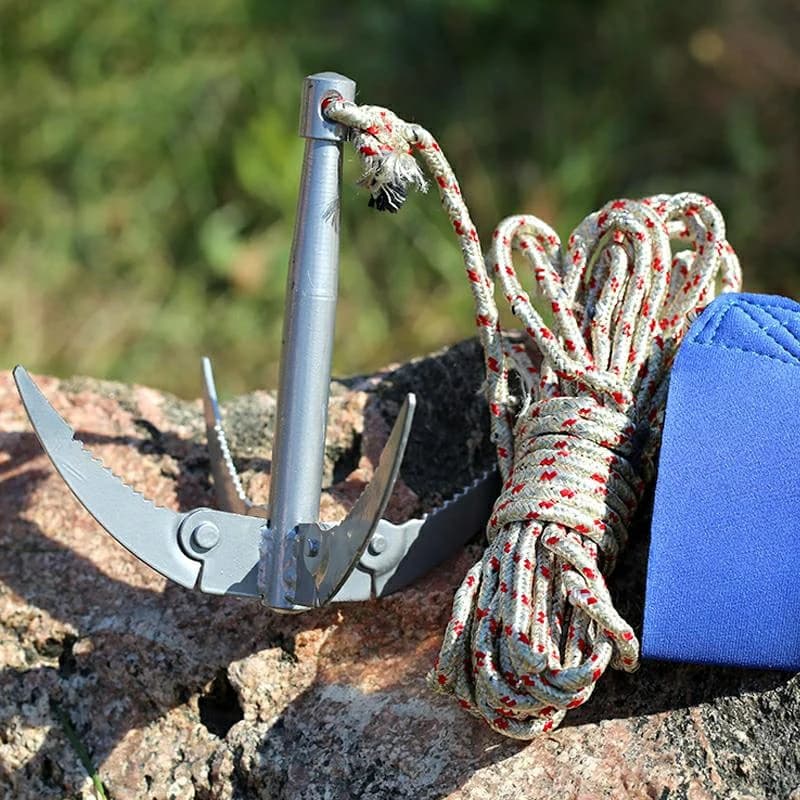 Barche pieghevoli da pesca Ancoraggio all'aperto Grappling Hook Lago Erba Weed Cutter Strumento di sopravvivenza per piccole barche Canoe Forniture per la pesca