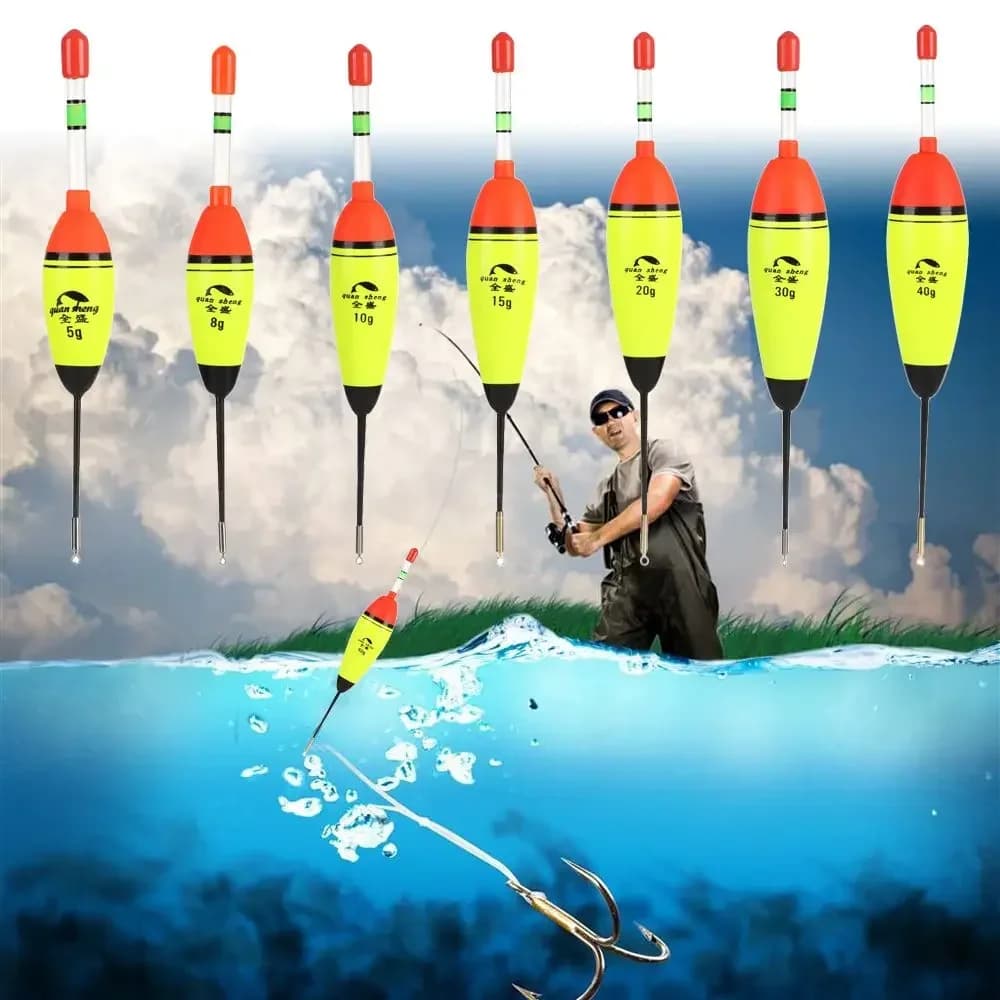 5g 8g 10g 15g 20g 30g 40g EVA Luminoso Galleggiante Da Pesca Lungo Verticale Illuminazione Notturna Galleggianti Da Pesca Bobber