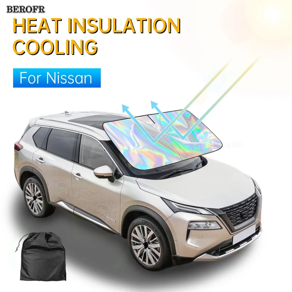 Car Sun shade Front Window Shade Cover Visor Windshield Sunshade For Nissan X-trail Xtrail 2015-2022 2023 2024 Foldable Parasol