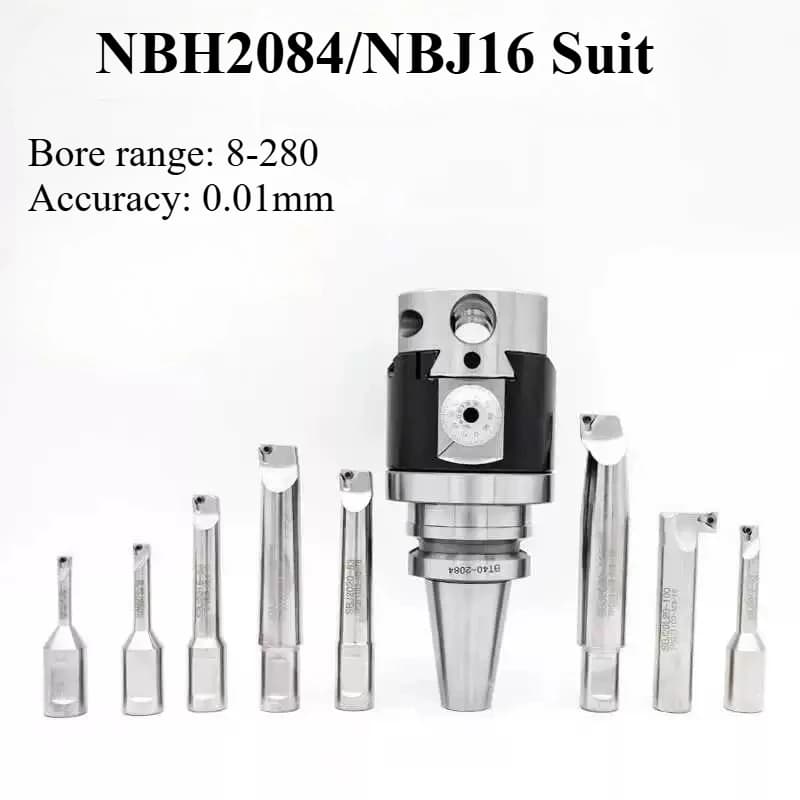 NBH2084 NBJ16 Set di strumenti per testa di alesatura per accordatura fine NBH BT30 BT40 BT50 NT30 NT40 NT50 R8 Set di strumenti per alesatura asta portautensili