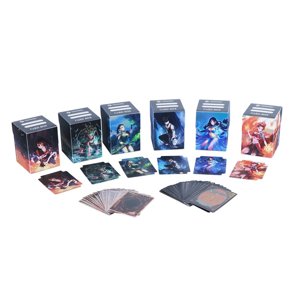 Cartoon 100 + Cards Deck Box, collezione di carte collezionabili custodia per giochi da tavolo per carte da gioco