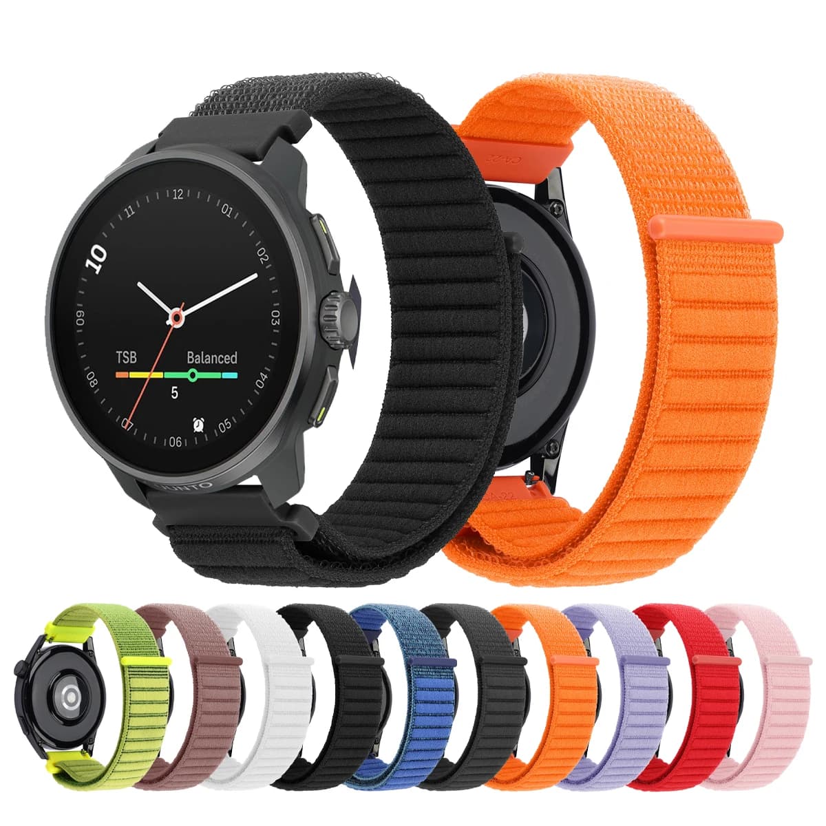 Cinturino per orologio in nylon intrecciato 20mm 22mm per SUUNTO 9 PEAK Pro/5 PEAK Band 3 Fitness/OCEAN/PACE/VERTICAL Cintura Sostituisci il braccialetto Correa
