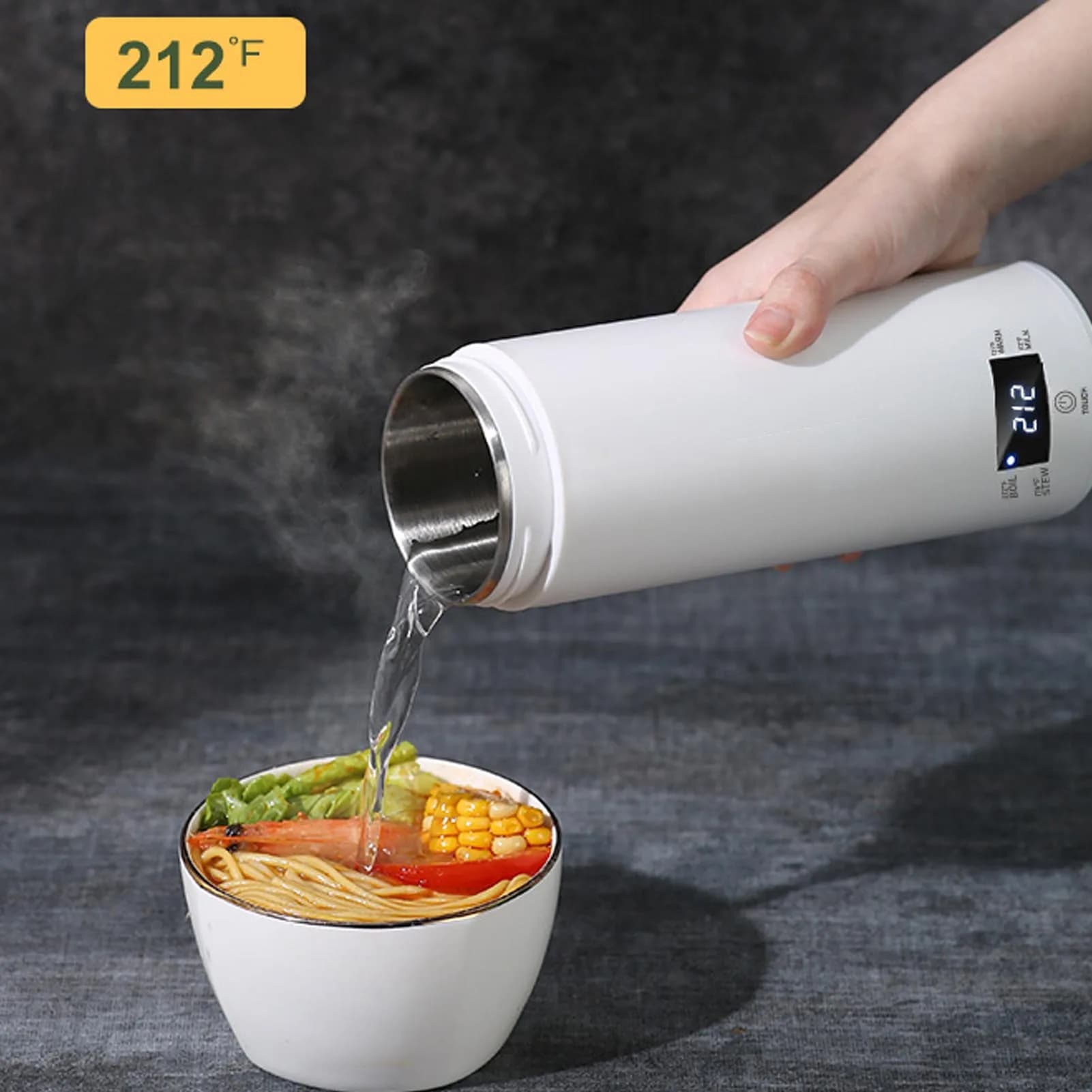 450 ml portable electric kettle with temperature control 316 stainless steel travel hot water kettle for moving production
