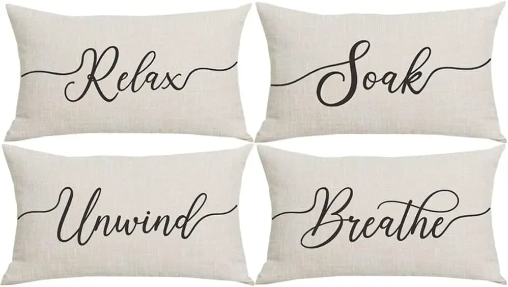 Black Word Artistic Home divano letto decorazione cuscino lombare fodera decorazione in lino fodera per cuscino 30 x50cm federa autunnale