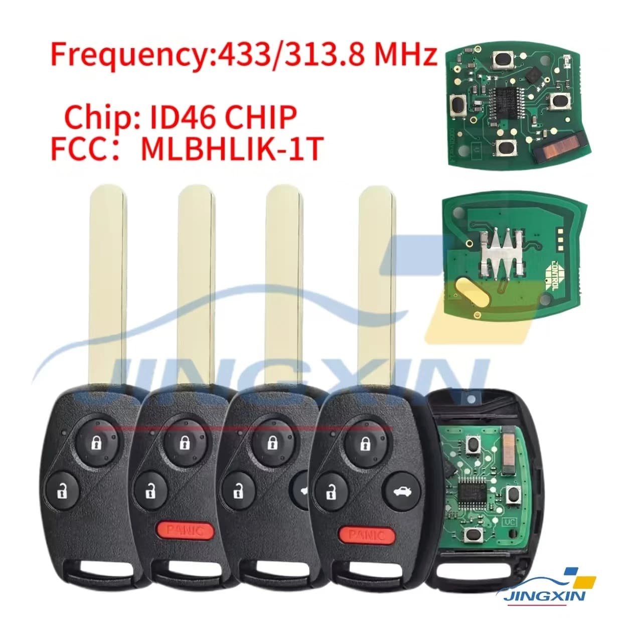 Chiave Jing xin Chiave A Distanza Dell'automobile 2/2 + 1/3/3 + 1 Bottoni 313/433MHZ ID46Chip Per Honda CR-V 2007 2008 2009 2010 2011 2012 2013 MLBHLIK-1T