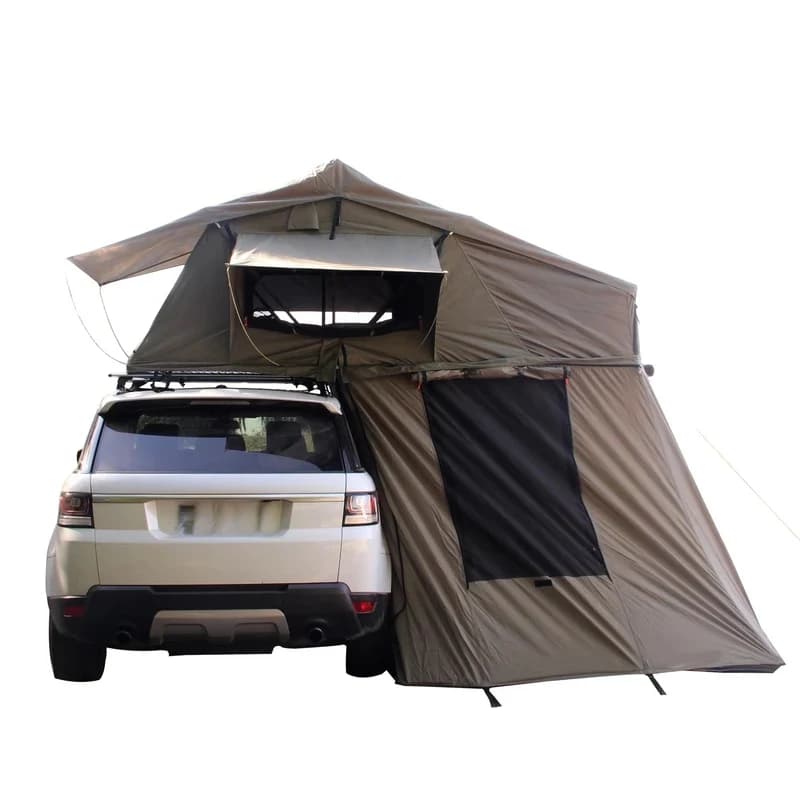 Tenda da Tetto Impermeabile per Campeggio Outdoor 4X4 4WD con Lucernario, Tenda Pieghevole con Tessuto Oxford
