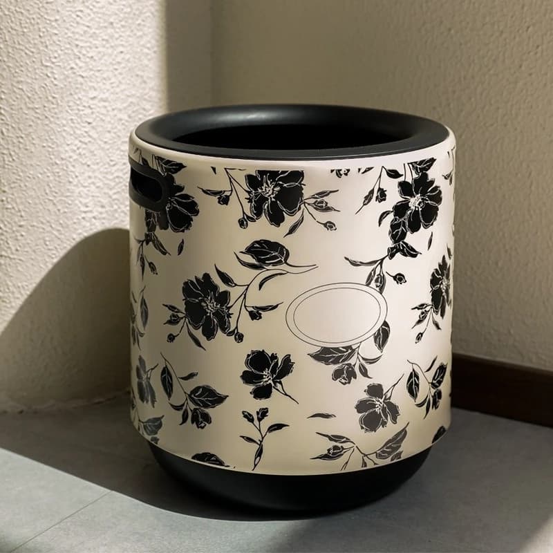 For Household Living Room New Large-capacity Double-layer Office Trash Can