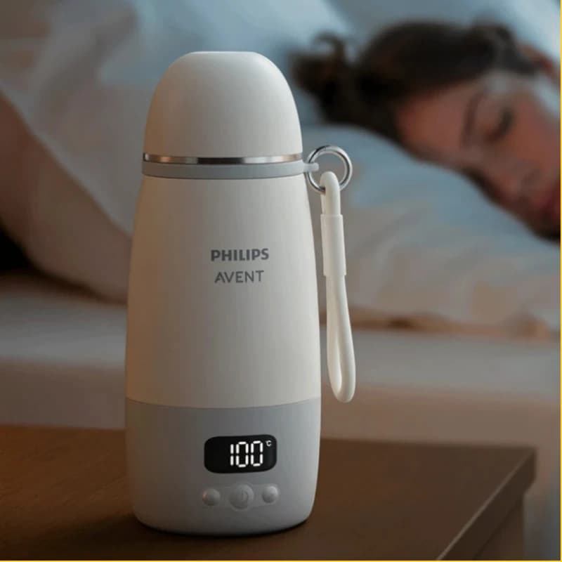 PHILIPS AVENT Mini Portable Baby Thermostat Water Bottle Electric Heating Vacuum Flask For Travel Camping Infant Feeding