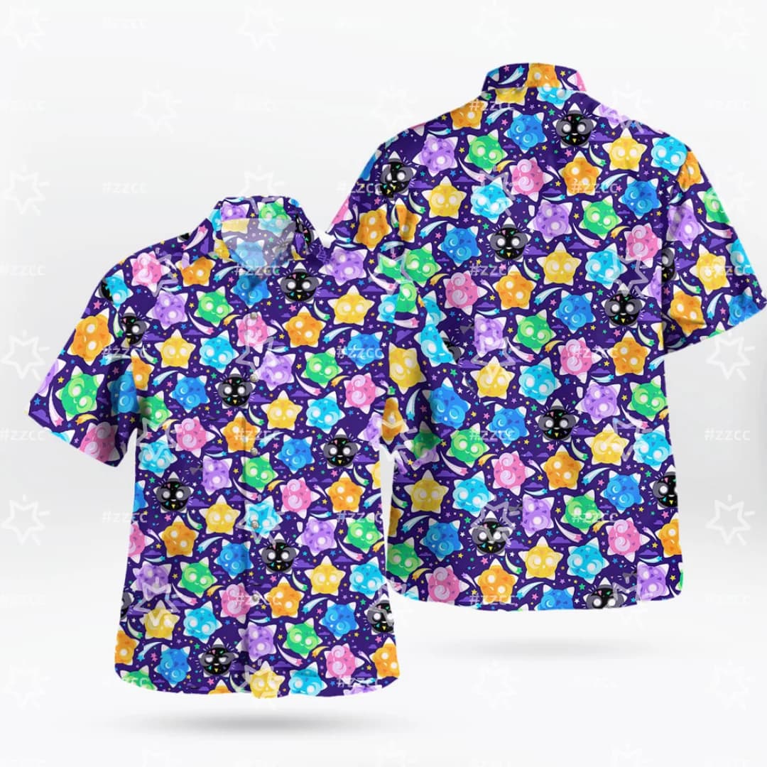 Maglietta con grafica Pokémon Minior Spirit Hawaiian Shirt Pokemon Fans Sports T-shirt da uomo Abbigliamento per bambini Tee Y2k Donna
